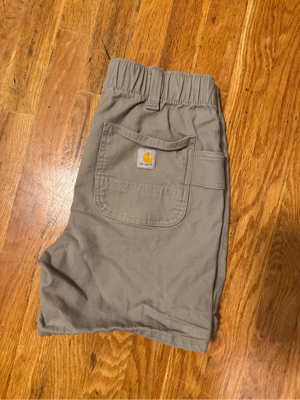 Carhartt Elastic-Waist Shorts in Taupe/Beige